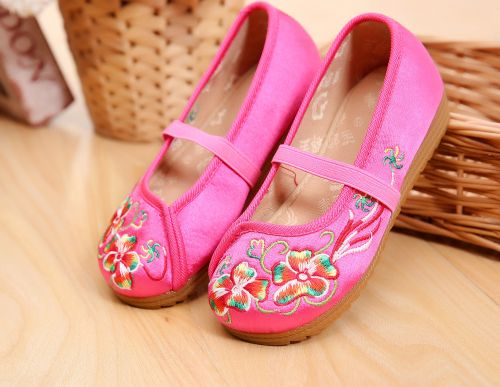 Chaussures enfants en tissu satin pour printemps - semelle caoutchouc Ref 1048458