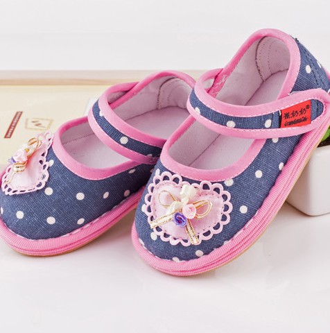 Chaussures enfants en tissu coton pour printemps - Ref 1048476