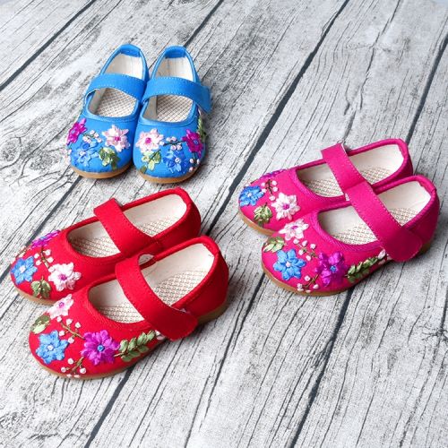 Chaussures enfants en tissu coton pour printemps - Ref 1048573