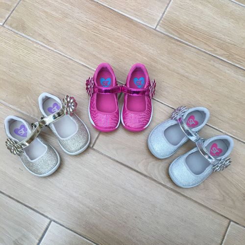 Chaussures enfants en tissu Sequin pour printemps - semelle caoutchouc antidérapant Ref 1049823