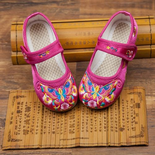 Chaussures enfants tissu en satin - Ref 1048083