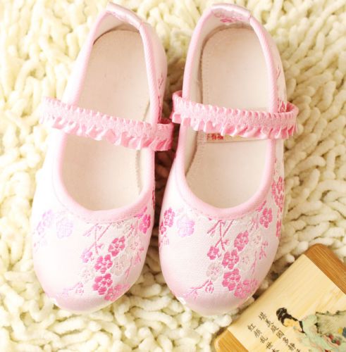 Chaussures enfants tissu en satin pour printemps - semelle caoutchouc Ref 1049036