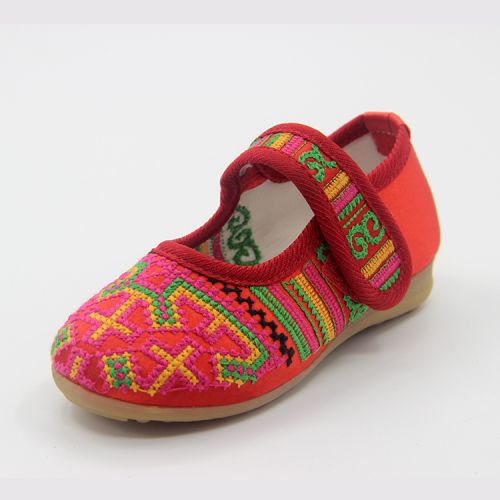 Chaussures enfants tissu en satin pour printemps - Ref 1049038
