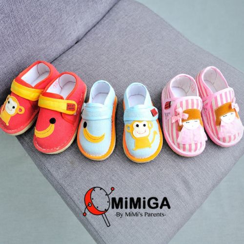 Chaussures enfants tissu en coton GRANDMA CUI pour Toute saison - semelle Melaleuca Ref 1049147