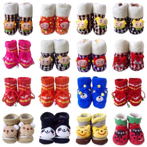 Chaussures enfants tissu en pour hiver - semelle coton Ref 1049918