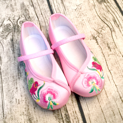 Chaussures enfants tissu en satin - Ref 1049981