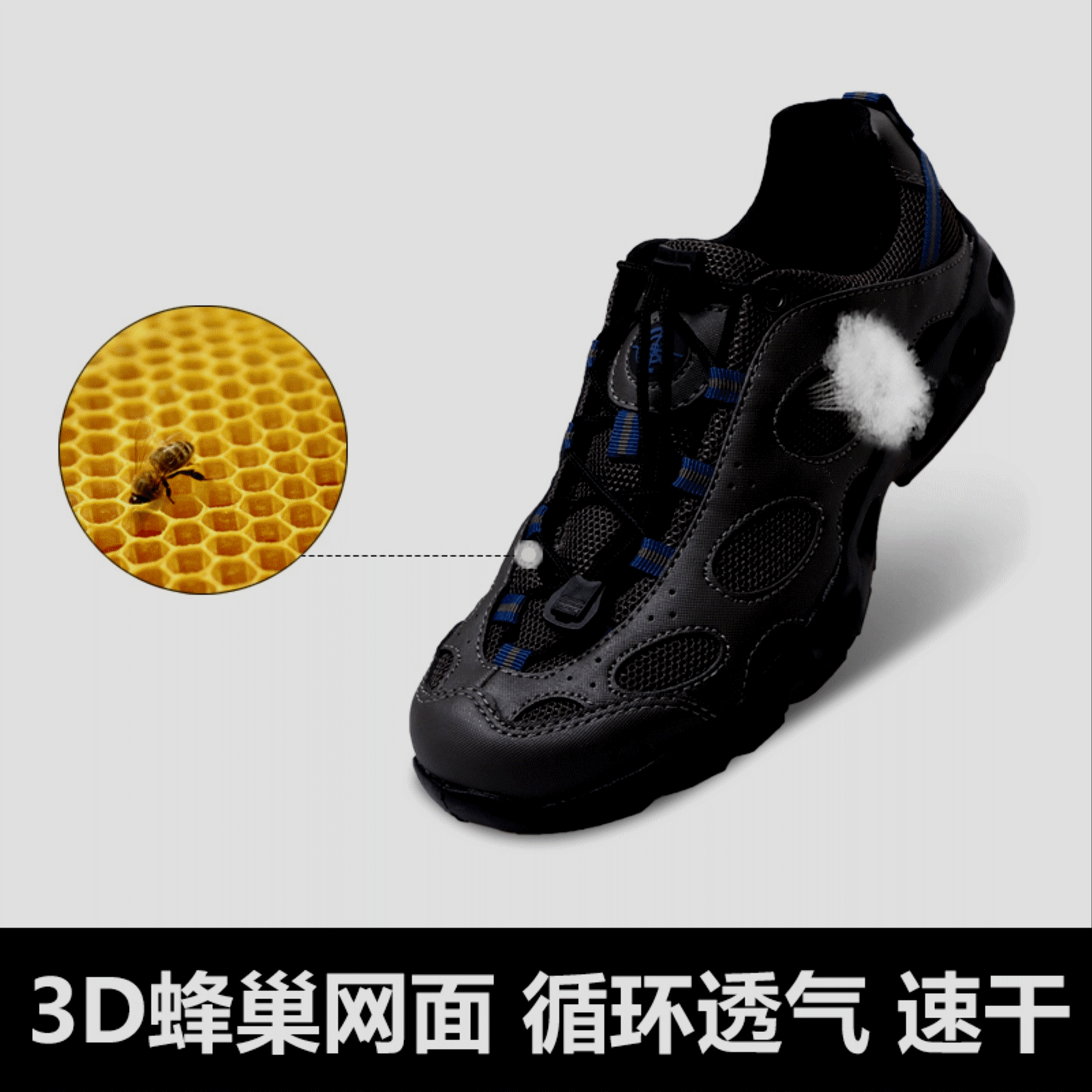 Chaussures étanches en pu + mesh - Ref 1060641