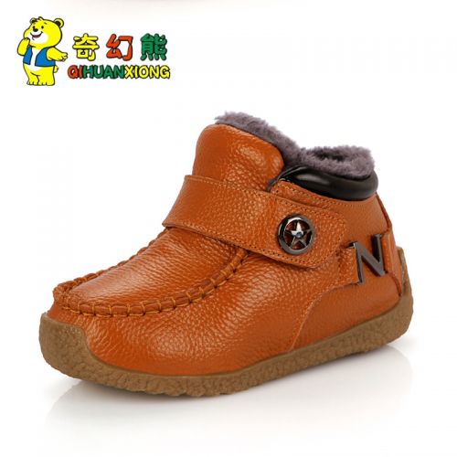 Chaussures hiver enfant en cuir ronde pour - semelle caoutchouc Wear Ref 1042838