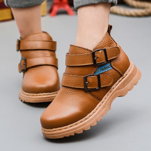 Chaussures hiver enfant en cuir ronde pour - semelle fond composite Ref 1042917