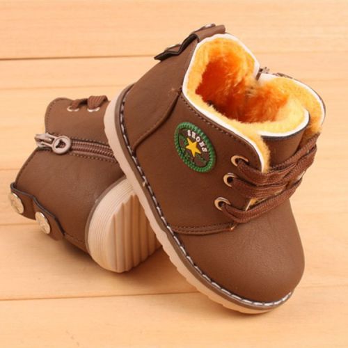 Chaussures hiver enfant en Cuir spatial ronde pour - Ref 1042934