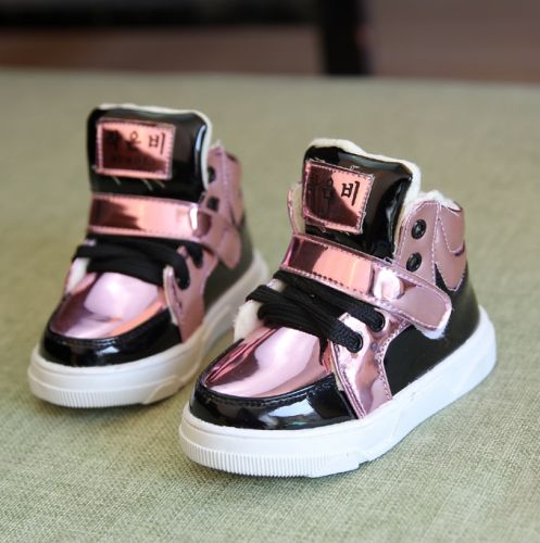Chaussures hiver enfant en Cuir spatial ronde pour - semelle fond composite Ref 1042962