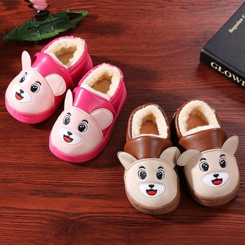 Chaussures hiver enfant ronde coutures en cuir pour - semelle caoutchouc antidérapant Ref 1042976