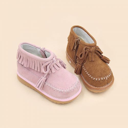Chaussures hiver enfant en de vache, Nubuck, PHYNIER ronde pour - Ref 1043010