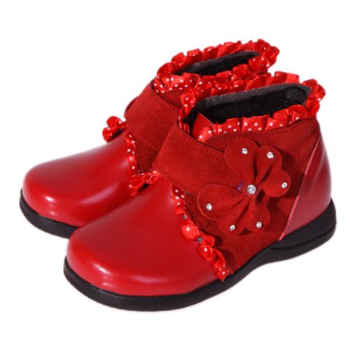 Chaussures hiver enfant en cuir ronde pour - semelle caoutchouc Ref 1043098
