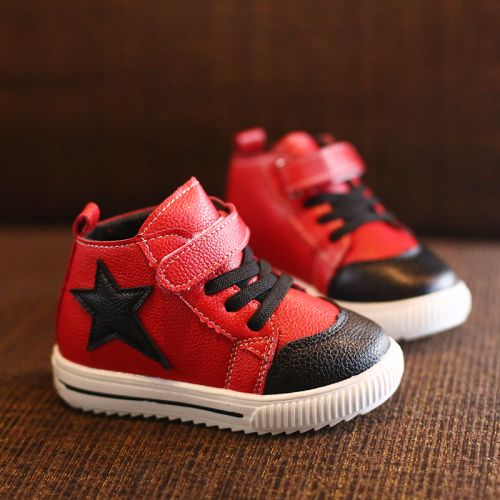 Chaussures hiver enfant en peau de porc ronde coutures cuir pour printemps - semelle caoutchouc naturel Ref 1043104