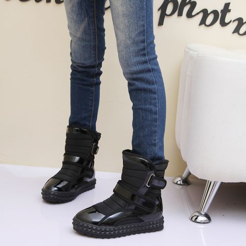 Chaussures hiver enfant en Cuir spatial ronde pour - semelle caoutchouc antidérapant Ref 1043173