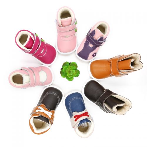 Chaussures hiver enfant en cuir PHYNIER ronde coutures pour - Ref 1043259