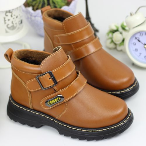 Chaussures hiver enfant en cuir ronde coutures pour - Ref 1043274