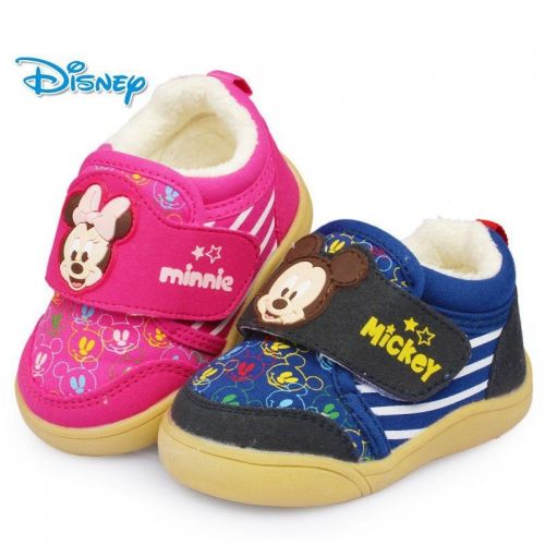 Chaussures hiver enfant en coton DISNEY ronde pour - semelle caoutchouc Ref 1043286