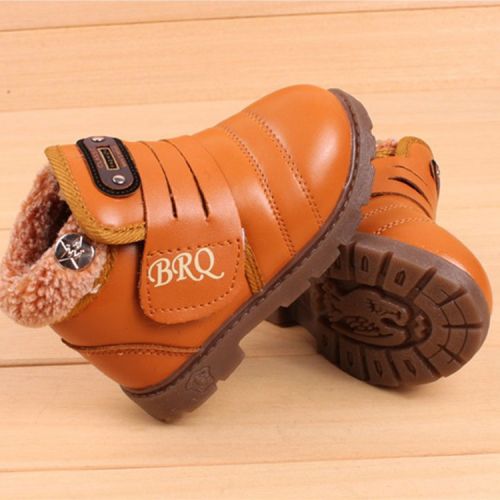 Chaussures hiver enfant en Cuir spatial ronde coutures cuir pour - Ref 1043300