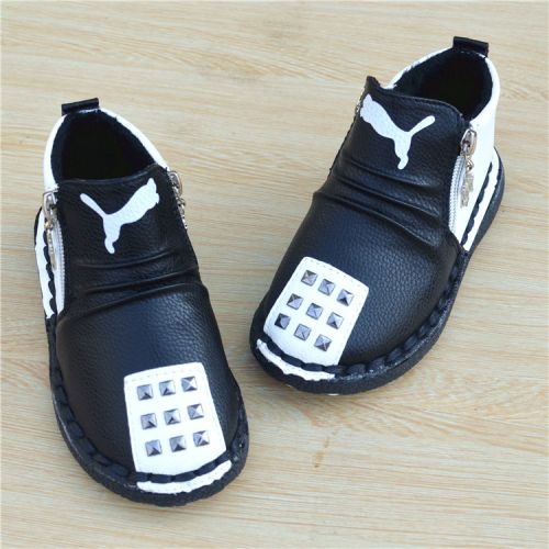 Chaussures hiver enfant en Cuir spatial ronde pour - semelle caoutchouc Ref 1043309