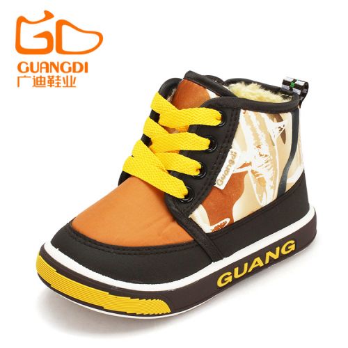 Chaussures hiver enfant en tissu Sequin ronde coutures cuir pour - semelle plastique Ref 1043345