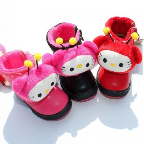 Chaussures hiver enfant en Cuir spatial ronde coutures cuir pour - semelle caoutchouc Ref 1043475