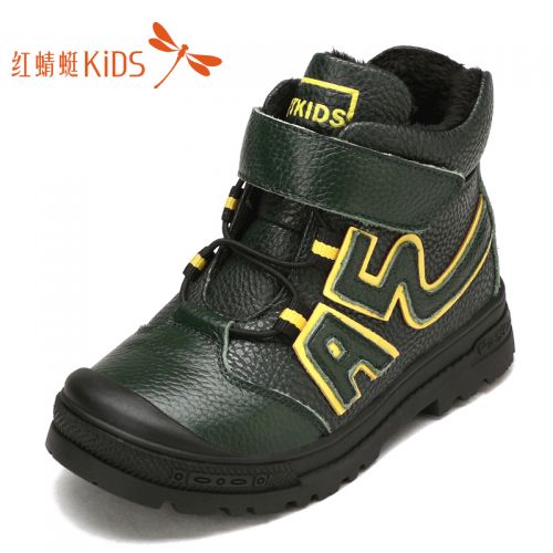 Chaussures hiver enfant en cuir REDDRAGONFLY ronde coutures pour - semelle caoutchouc Ref 1043520
