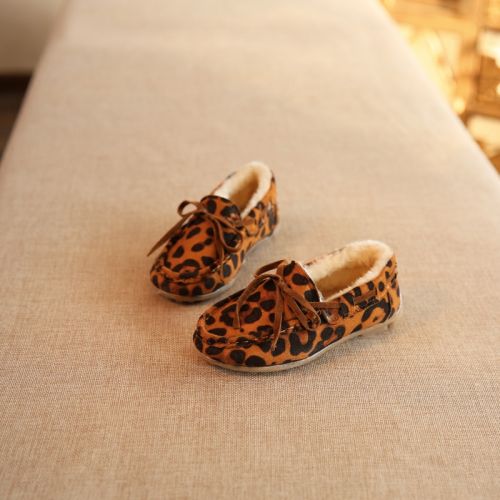 Chaussures hiver enfant en de vache, Nubuck, tête carrée pour - Ref 1043545