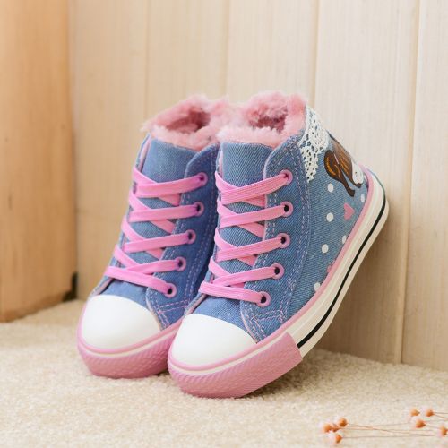 Chaussures hiver enfant en coton ronde pour - semelle caoutchouc antidérapant Ref 1043662