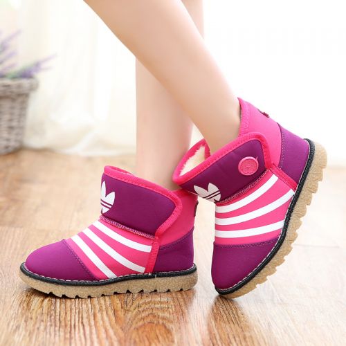 Chaussures hiver enfant en ronde coutures cuir pour - Ref 1043713