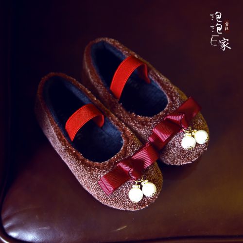 Chaussures hiver enfant en ronde avec perles pour - semelle caoutchouc Ref 1043754