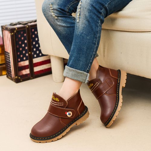 Chaussures hiver enfant en cuir ronde pour - Ref 1043813