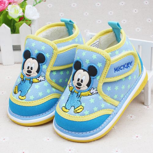 Chaussures hiver enfant en coton DISNEY ronde pour - semelle caoutchouc Ref 1043843