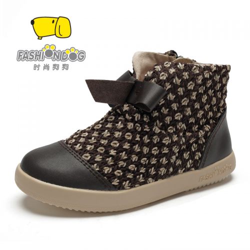 Chaussures hiver enfant FASHION DOG ronde brodé pour printemps - semelle caoutchouc Wear Ref 1043928