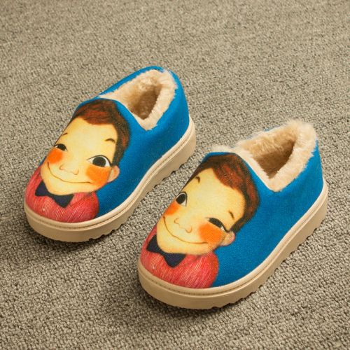 Chaussures hiver enfant en coton ronde - semelle caoutchouc antidérapant Ref 1043965