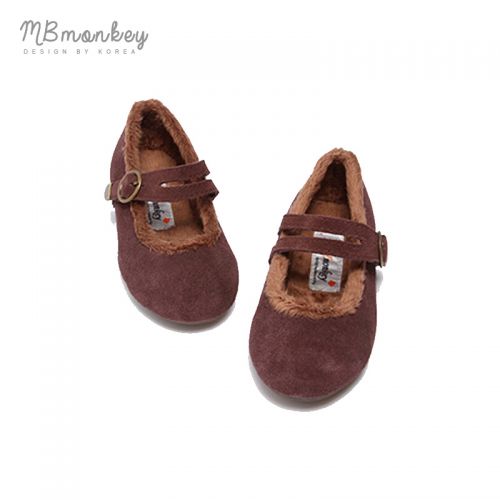 Chaussures hiver enfant en cuir MB&AMPMONKEY ronde pour - semelle caoutchouc Ref 1044021