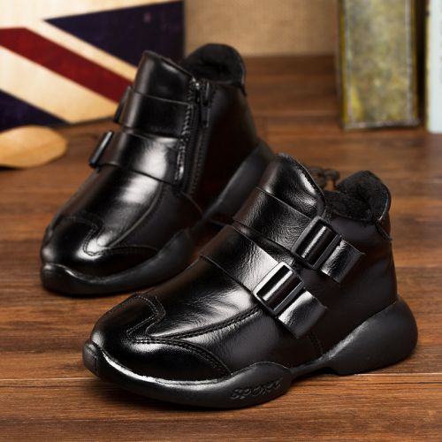 Chaussures hiver enfant ronde coutures en cuir pour - semelle caoutchouc Wear Ref 1044041