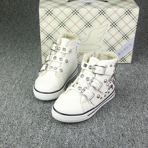 Chaussures hiver enfant en Cuir spatial ronde rivet pour - semelle caoutchouc naturel Ref 1044046