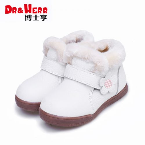 Chaussures hiver enfant en cuir DRHERR ronde pour - semelle caoutchouc antidérapant Ref 1044092