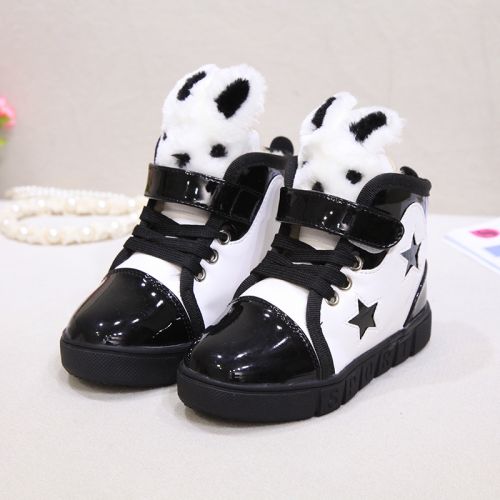 Chaussures hiver enfant en Cuir spatial ronde coutures cuir pour - semelle caoutchouc Ref 1044094