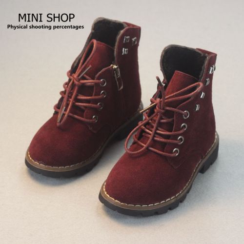 Chaussures hiver enfant en de vache, Nubuck, ronde pour - semelle caoutchouc Ref 1044099