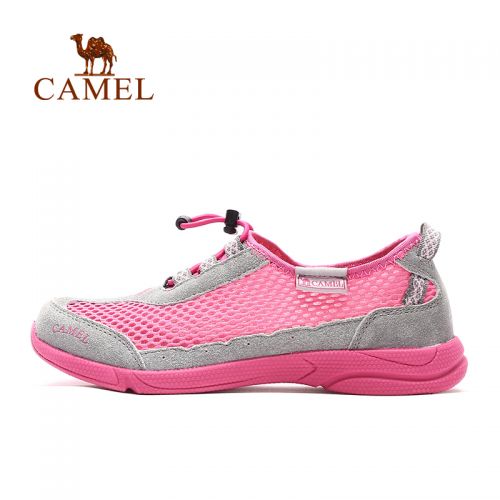 Chaussures imperméables en Haut daim mercerisé + mesh CAMEL - Ref 1062482