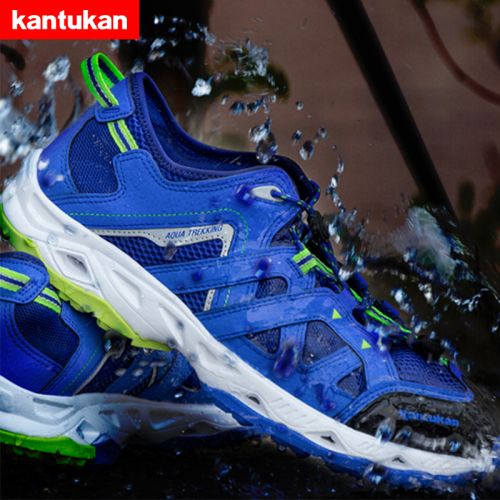 Chaussures sports nautiques en cuir synthétique + mesh KANTUKAN - Ref 1061442