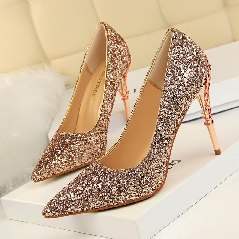 Chaussures tendances femme en Tissu à paillettes - Ref 3440047