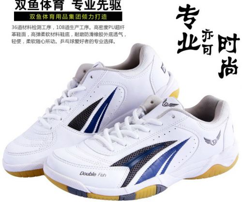 Chaussures tennis de table uniGenre Double Fish Badminton - Ref 861501