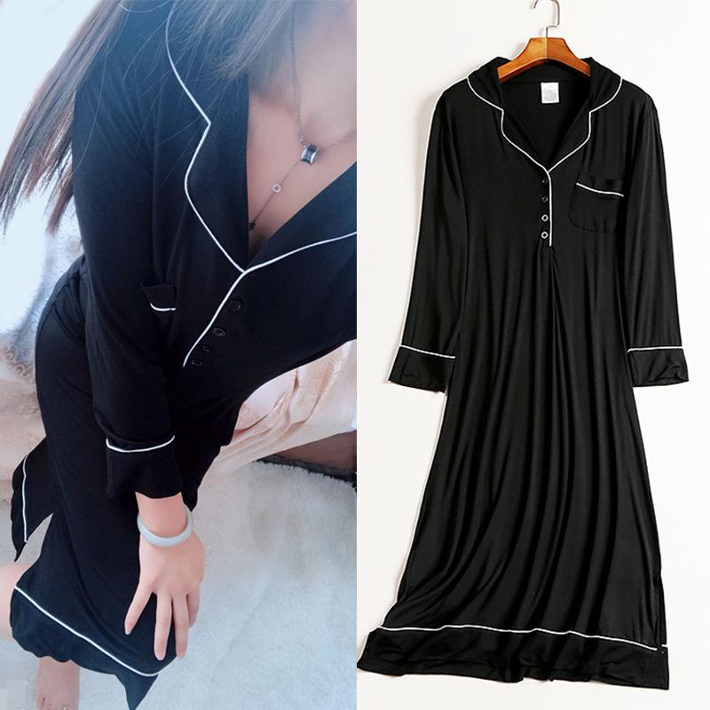 Chemise de nuit Jupe longue en Modal - Ref 3367632