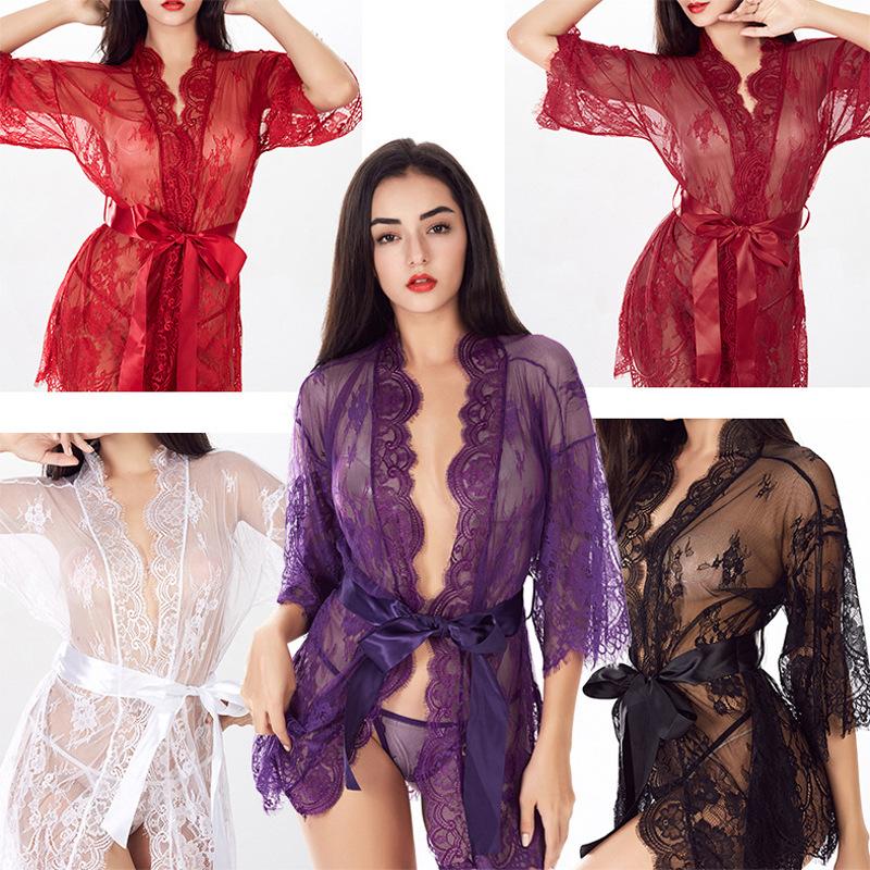 Chemise de nuit Jupe mi-longue en dentelle - Ref 3367667