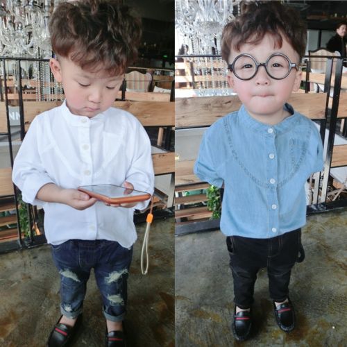 Chemise enfant à manche longue - Ref 2082858