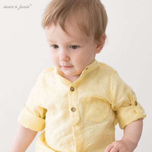 Chemise enfant MARCJANIE à manche longue en lin - Ref 2082860